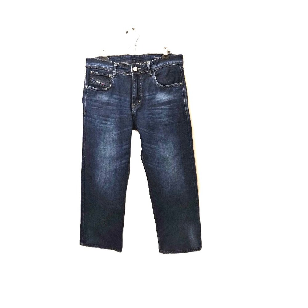 Diesel Industry Wide-Leg Mens Jeans Size 34 – Zigzag Stitch Workwear Normcore